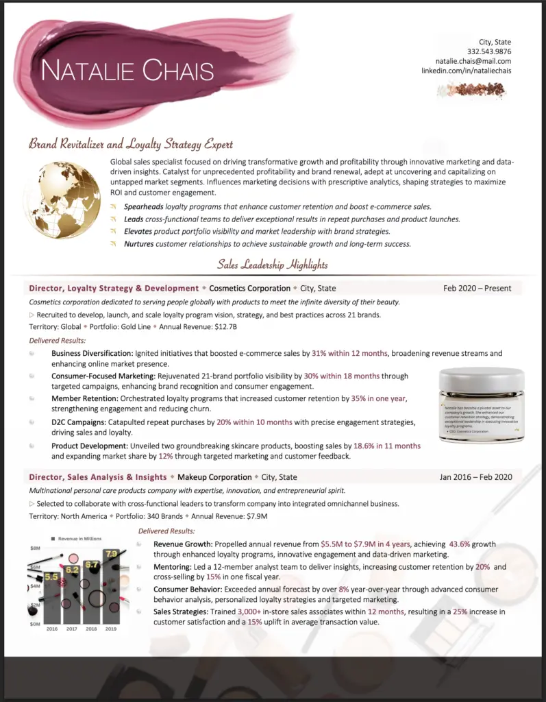 Best Sales Resume 2024 by Amy Britta Watt